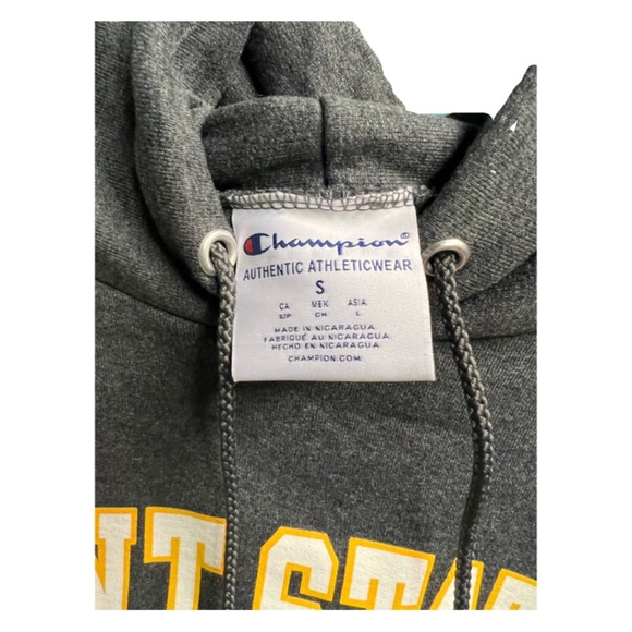 NWT Champion Kent State University Grey/Gold Hooded Sweatshirt Size S Oversized - Picture 4 of 4